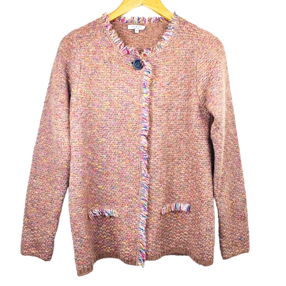GIO & GIO Wool Blend Fringed Jacket S